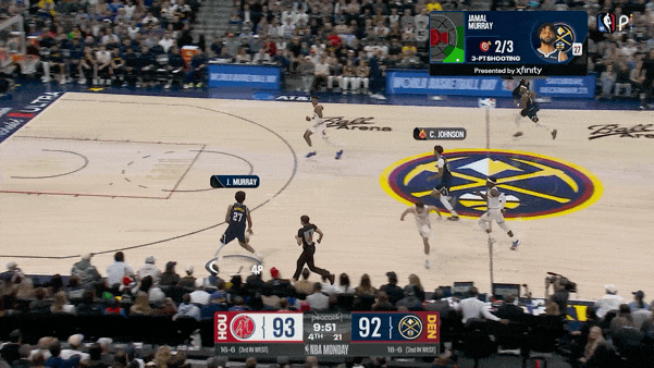 View of basketball game