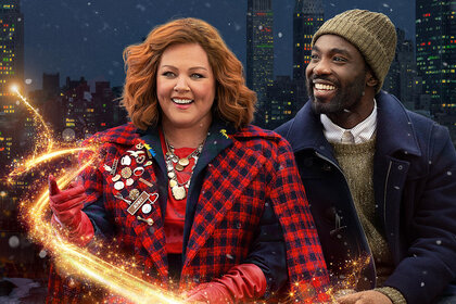 Melissa McCarthy (L) and Paapa Kwakye Essiedu (R) in Genie.