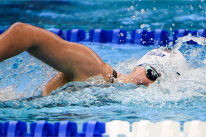 Katie Ledecky Swims in a Freestyle event. Ledecky will compete at the U.S. Olympic Team Trials.
