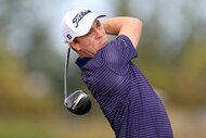 Golfer Justin Thomas, seen mid-swing, will compete in the Hero World Challenge this weekend on Peacock and NBC