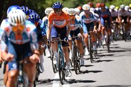 Athletes compete in the Santos Tour Down Under