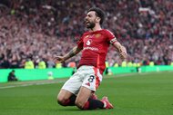 Bruno Fernandes of Manchester United. Man United will face West Ham, AFC Bournemouth, and Everton in Premier League Summer Series