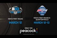 The Big Ten Men's Basketball Tournament First Round Streams Mar 12 and the Big East Men's Basketball Tournament First Round and Quarterfinals Stream Mar 12-13 only on Peacock