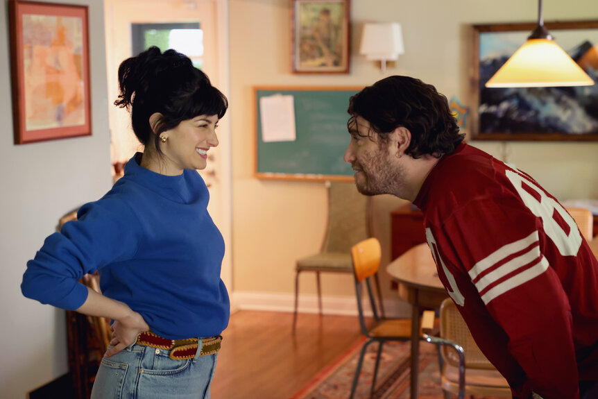 [L-R] Ayden Mayeri and Adam Pally in Mr. Throwback