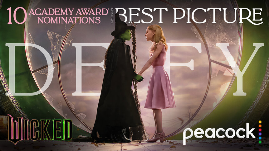 Wicked on Peacock Oscar Key Art