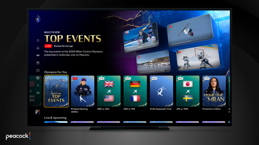 Peacock Olympic Key Art