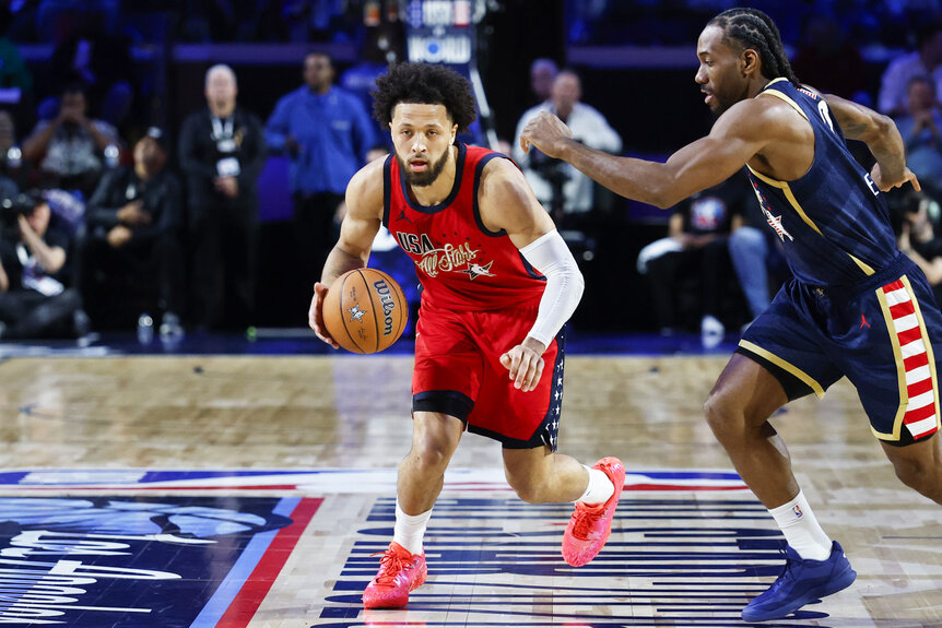 Cade Cunningham on the court at the 2026 NBA All-Star Game.