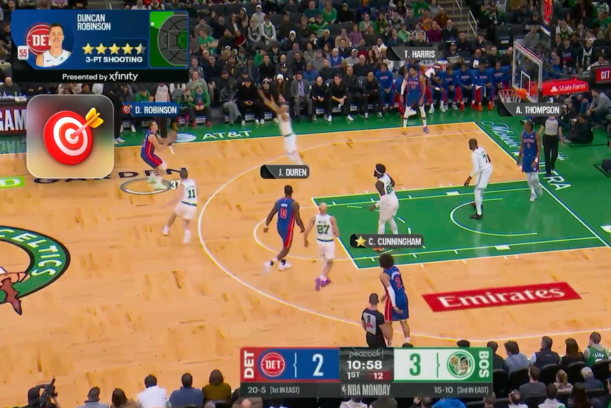 View of basketball game