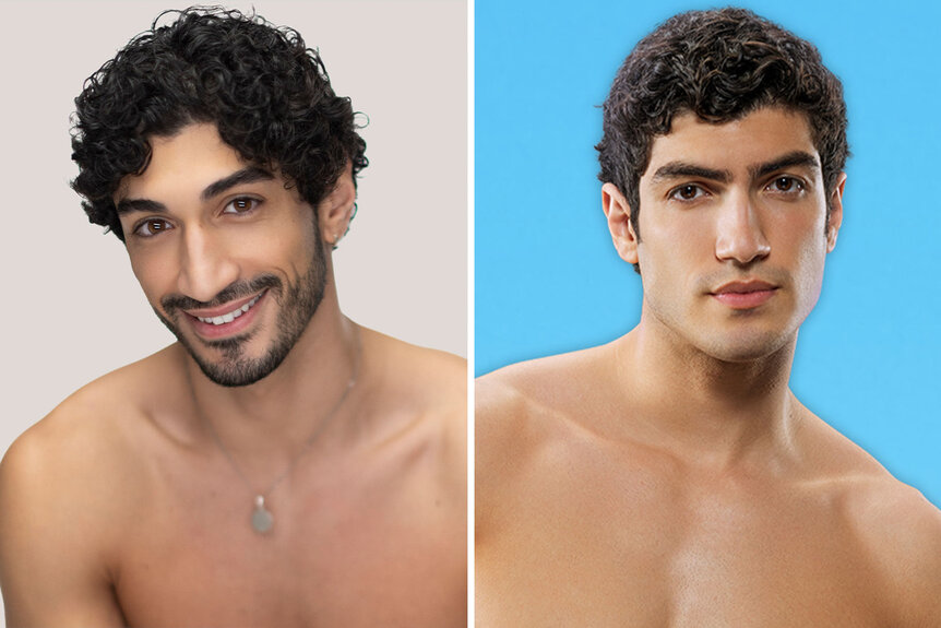 A split of Zach and Charlie in Love Island USA.