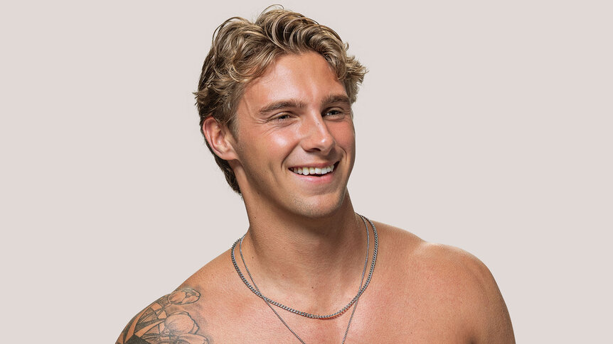 Caleb's first photo for Love Island USA Season 8.