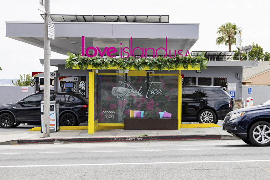 Designed bus shelters for Love Island USA Season 8.